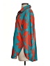 Shein 100% Polyester Print Teal Long Sleeve Blouse Size S - photo 5