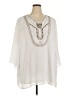 Maggie Barnes 100% Polyester Ivory 3/4 Sleeve Blouse Size 3X - photo 1