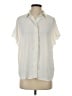 H&M 100% Polyester Ivory Short Sleeve Blouse Size XS - photo 1