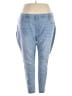 Unbranded Solid Blue Jeggings Size 3X - photo 1