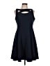 Gabby Skye Solid Blue Cocktail Dress Size 12 - photo 1