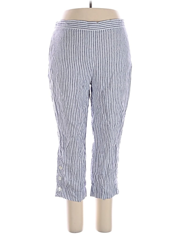 Pre-owned Chico's Linen Pants In Blue