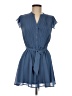 She + Sky 100% Polyester Solid Blue Casual Dress Size M - photo 1