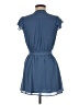 She + Sky 100% Polyester Solid Blue Casual Dress Size M - photo 2