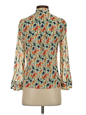 Alice + Olivia Long Sleeve Silk Top (view 2)