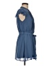She + Sky 100% Polyester Solid Blue Casual Dress Size M - photo 4