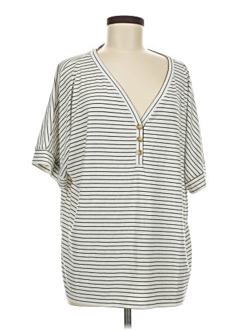 Pink Lily Short Sleeve Henley (view 1)