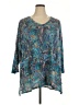 Soft Surroundings Paisley Teal Pullover Sweater Size 3X - photo 1