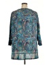 Soft Surroundings Paisley Teal Pullover Sweater Size 3X - photo 2