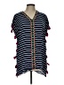 Escapada Stripes Blue Short Sleeve Top Size L - photo 1