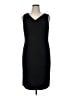 Anne Klein 100% Polyester Solid Black Cocktail Dress Size 14 - photo 1