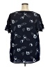 Lane Bryant 100% Polyester Blue Short Sleeve Blouse Size 20 - photo 2