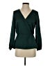 J.Crew 100% Polyester Green Long Sleeve Blouse Size XS - photo 1