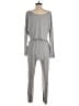 Cherish Metallic Gray Jumpsuit Size S - photo 2