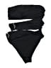 H&M Solid Black One Piece Swimsuit Size M - photo 2