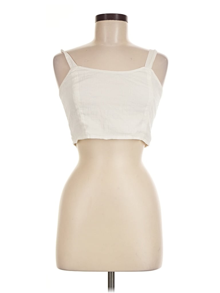 Pre-owned Aerie Sleeveless Blouse In Ivory