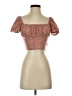 Shein Brown Short Sleeve Top Size 2 - photo 1