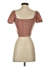 Shein Brown Short Sleeve Top Size 2 - photo 2