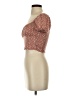 Shein Brown Short Sleeve Top Size 2 - photo 5