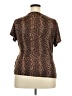Elementz Animal Print Brown Short Sleeve Blouse Size 2X - photo 2