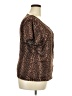 Elementz Animal Print Brown Short Sleeve Blouse Size 2X - photo 4