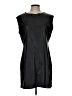 BCBGMAXAZRIA 100% Polyurethane Solid Black Casual Dress Size L - photo 1