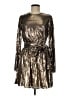 Mac Duggal 100% Polyester Metallic Gold Cocktail Dress Size 6 - photo 1