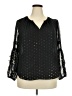 Worthington Black Long Sleeve Blouse Size XXL Petite - photo 1