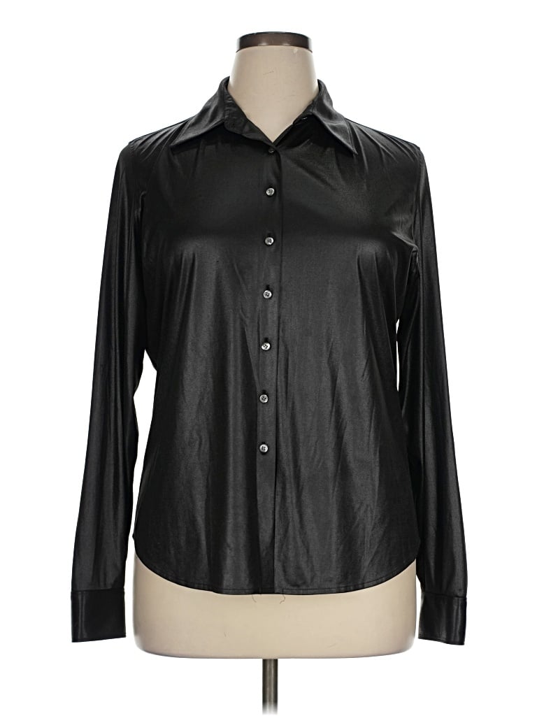 Pre-owned Jcrew Long Sleeve Blouse In Black