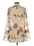 19 Cooper 100% Polyester Floral Ivory Long Sleeve Blouse Size S - photo 2