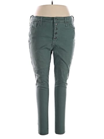 Madewell 9" Mid-Rise Skinny Jeans: Garment-Dyed Button-Front Edition (view 1)