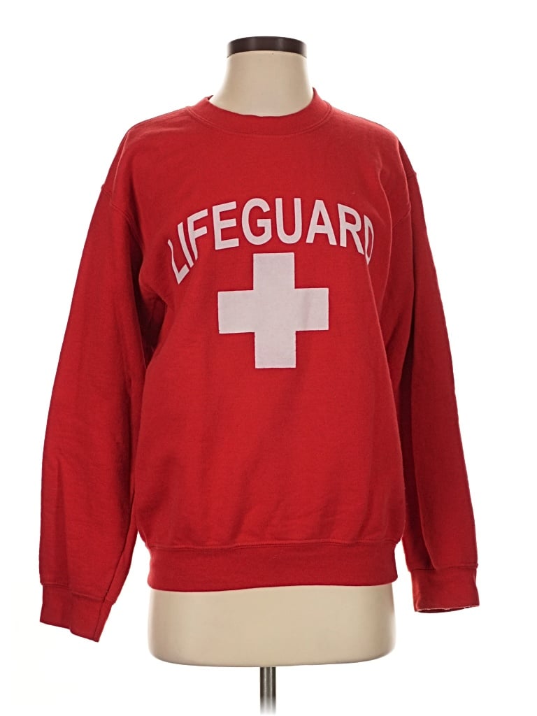 Pre-owned Gildan Sweatshirt In Red