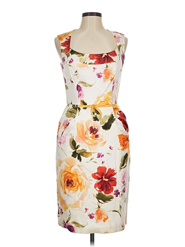 Pre-owned David Meister Cocktail Dress In Ivory