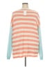 chic soul (chicsoul.com) 100% Polyester Stripes Orange Pullover Sweater Size 3X - photo 2