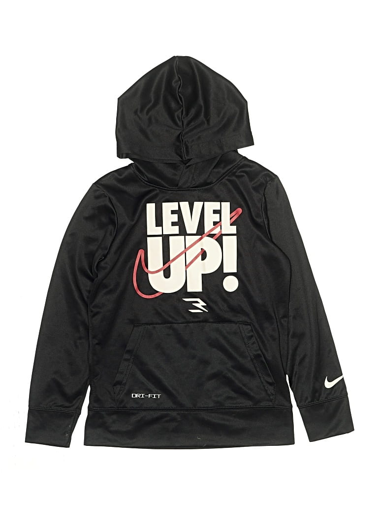 Pre-owned Nike Kids' Pullover Hoodie In Black