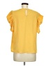 Unbranded 100% Polyester Yellow Short Sleeve Blouse Size M - photo 2