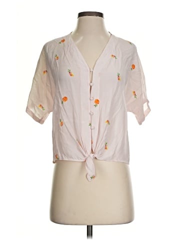 Rails Short Sleeve Silk Top (view 1)
