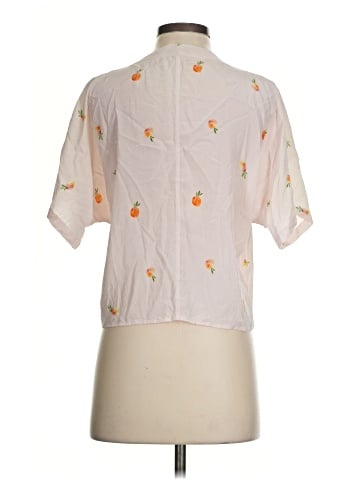 Rails Short Sleeve Silk Top (view 2)