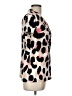 DKNY Animal Print Ivory Short Sleeve Blouse Size L - photo 4