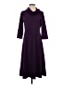 Lands' End Solid Purple Casual Dress Size S - photo 1