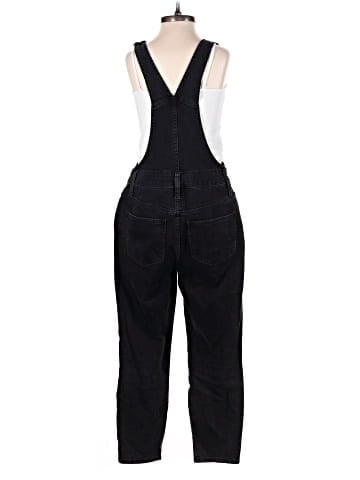 Madewell Petite Skinny Overalls in Lunar Wash (view 2)