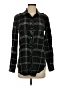 Athleta Plaid Black Long Sleeve Button-Down Shirt Size S - photo 1