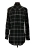 Athleta Plaid Black Long Sleeve Button-Down Shirt Size S - photo 2