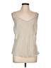 Avenue Solid Gray Ivory Sleeveless Blouse Size L - photo 1