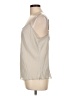 Avenue Solid Gray Ivory Sleeveless Blouse Size L - photo 5