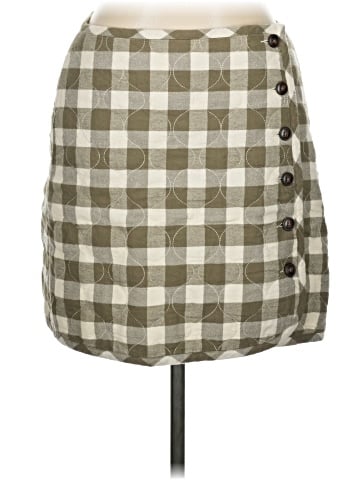 Madewell Quilted Flannel Mini Skirt in Gingham Check (view 1)