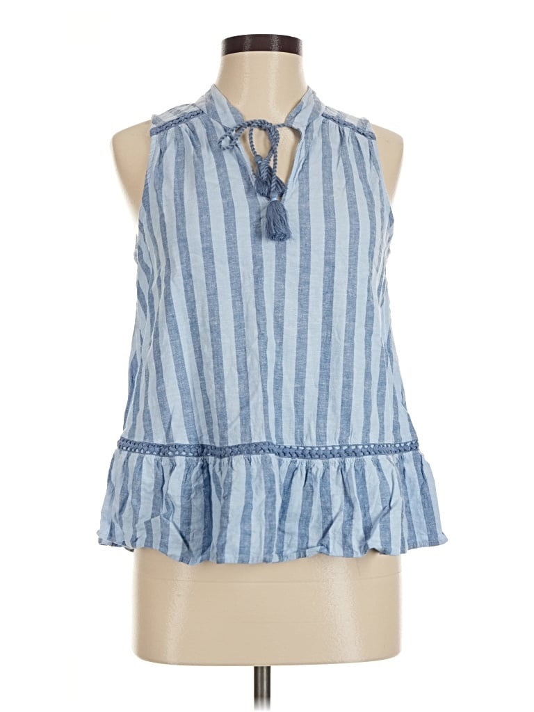 Pre-owned Crown & Ivy Sleeveless Blouse In Blue