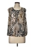 Calvin Klein 100% Polyester Animal Print Brown Sleeveless Blouse Size L - photo 1