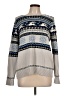 Liz Claiborne Print Gray Pullover Sweater Size Lg Petite - photo 1