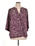 NYDJ 100% Polyester Burgundy 3/4 Sleeve Blouse Size 0X - photo 1
